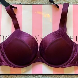VS burgundy push-up bra